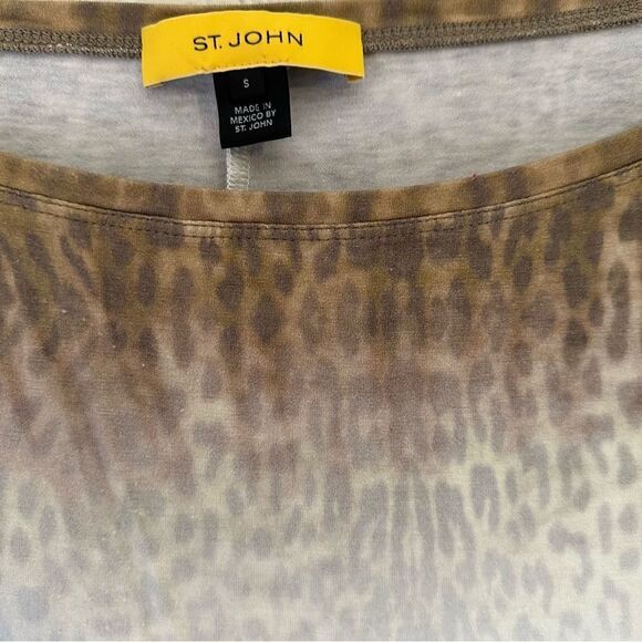 ST. JOHN Ombre Animal Print  Super‎ Soft Top Size S Oversized - Picture 9 of 10